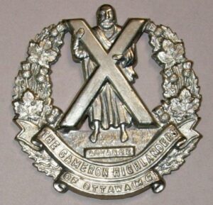 CAMERON HIGHLANDERS OF OTTOWA (M.G.) w/m