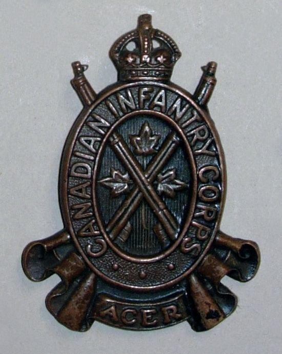 CANADIAN INFANTRY CORPS KC bronzed Jeremy Tenniswood Militaria