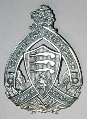 ESSEX and KENT SCOTTISH w/m Glengarry badge