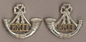 THE KINGS SHROPSHIRE LIGHT INFANTRY' QC silver plated/gilt collar dog (single0