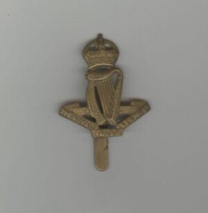 ROYAL IRISH REGIMENT KC 1902-22 gm cap badge