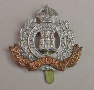 THE SUFFOLK REGIMENT KC bi-m cap badge