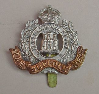 THE SUFFOLK REGIMENT KC bi-m cap badge
