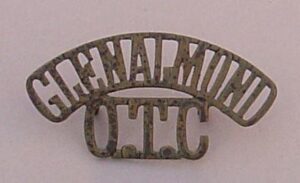 TRINITY COLLEGE GLENALMOND O.T.C. brass 2-line s/t