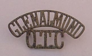 TRINITY COLLEGE GLENALMOND O.T.C. brass 2-line s/t