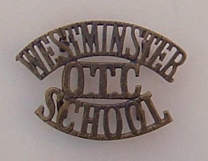 WESTMINSTER SCHOOL O.T.C. 3-line bronzed g/m s/t