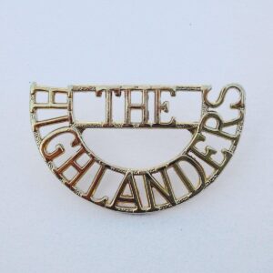 The HIGHLANDERS anodised aluminium shoulder title