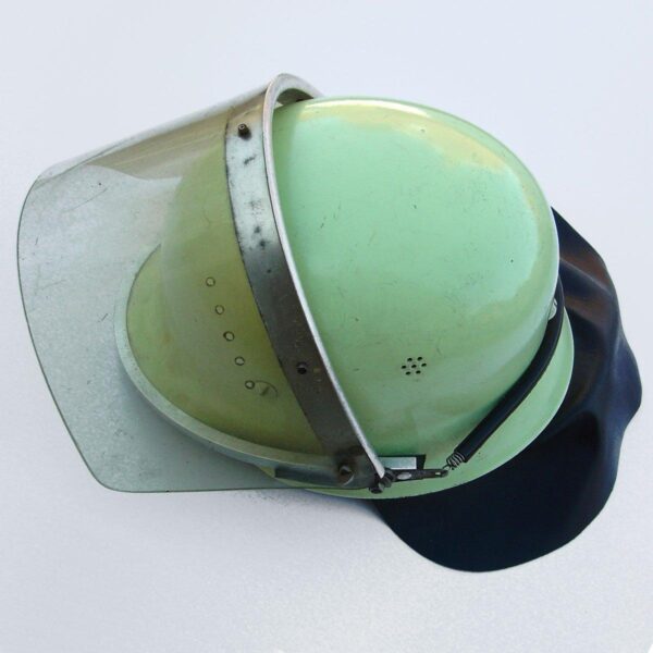 WEST GERMAN POLICE - Riot Police helmet, complete with lifting clear acetate visor