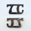 7th CAVALRY silver plate Shoulder Title - silver plated