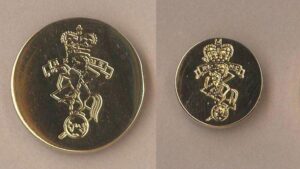 REME Blazer button plain Gilt un-mounted impressed with Cap Badge design,