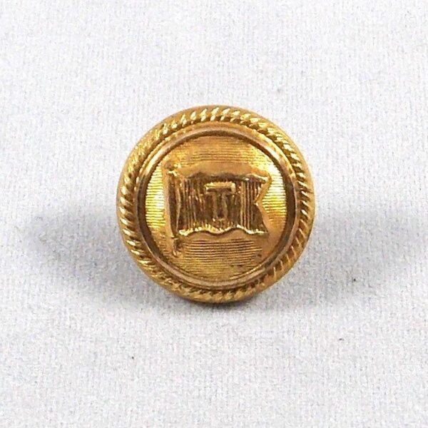 Flag with a 'T' in square upon the centre, 17mm roped border fine line background Officer's gilt button