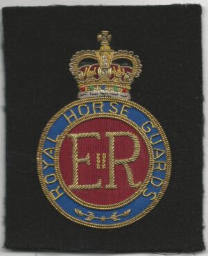 the ROYAL HORSE GUARDS ERII Bullion wire embroidered Blazer Badge