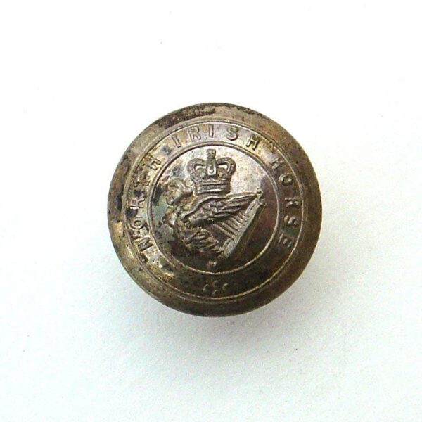 NORTH IRISH HORSE QC Officer's Silver plate button 24 mm button