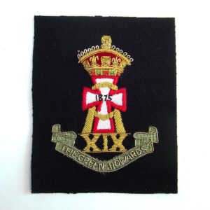 Green Howards Yorkshire Regiment Bullion Blazer Badge, King's Crown