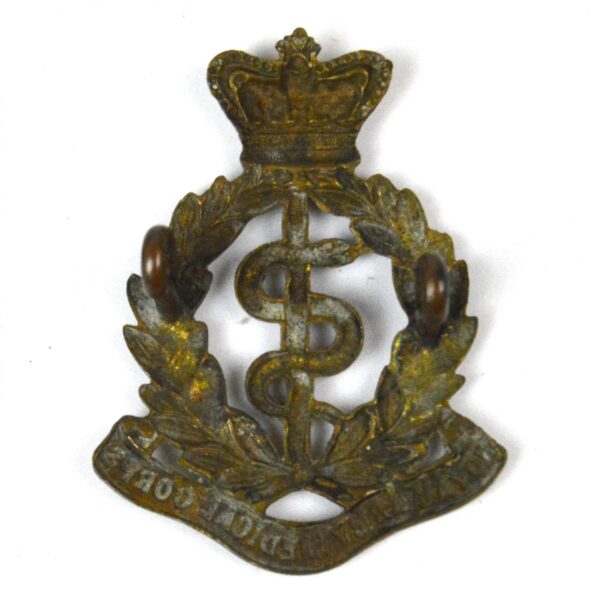 Original Royal Army Medical Corps (RAMC) Cap Badge, Queen Victoria Crown - Image 2