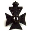 Kings Royal Rifle Corps (KRRC) Restrike Cap Badge - KC - Black