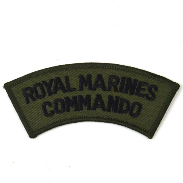 Royal Marines Commando 2 Line Embroidered Shoulder Title, Subdued