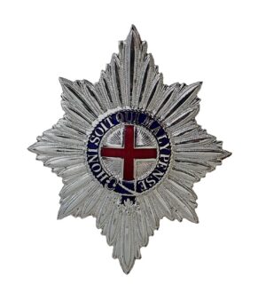 Coldstream Guards Valise/Pugri Badge (Restrike) Silver Plated & Enameled