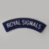 Royal Signal (RCS) Reproduction Cloth Shoulder Title - White on Blue
