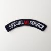 Special VI Service Reproduction Shoulder Title - White/Red on Blue