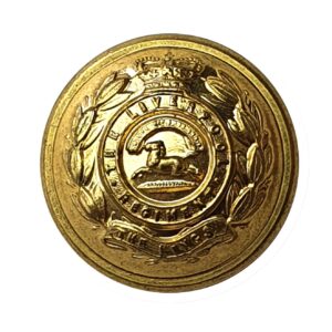 The King's Liverpool Regiment Officers Quality Button (19mm) - Victoria Crown