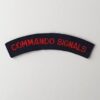 Commando Signals Reproduction Cloth Shoulder Title - Red on Blue