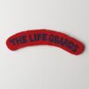 The Life Guards Reproduction Cloth Shoulder Title - Blue on Red