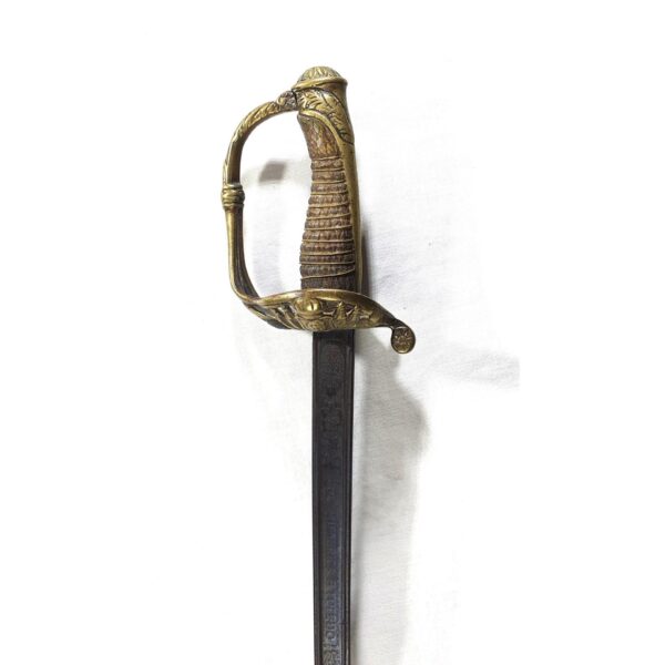 Spanish Brass-Hilted Curved Dress Sword d.1870 - Image 3