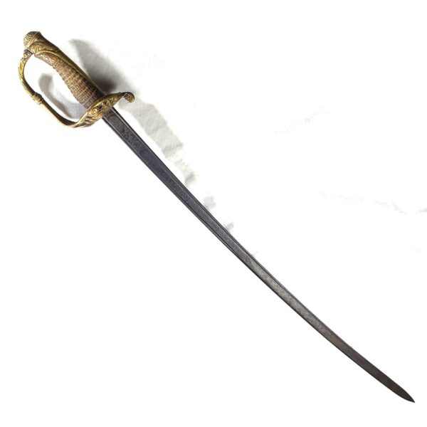 Spanish Brass-Hilted Curved Dress Sword d.1870 - Image 2
