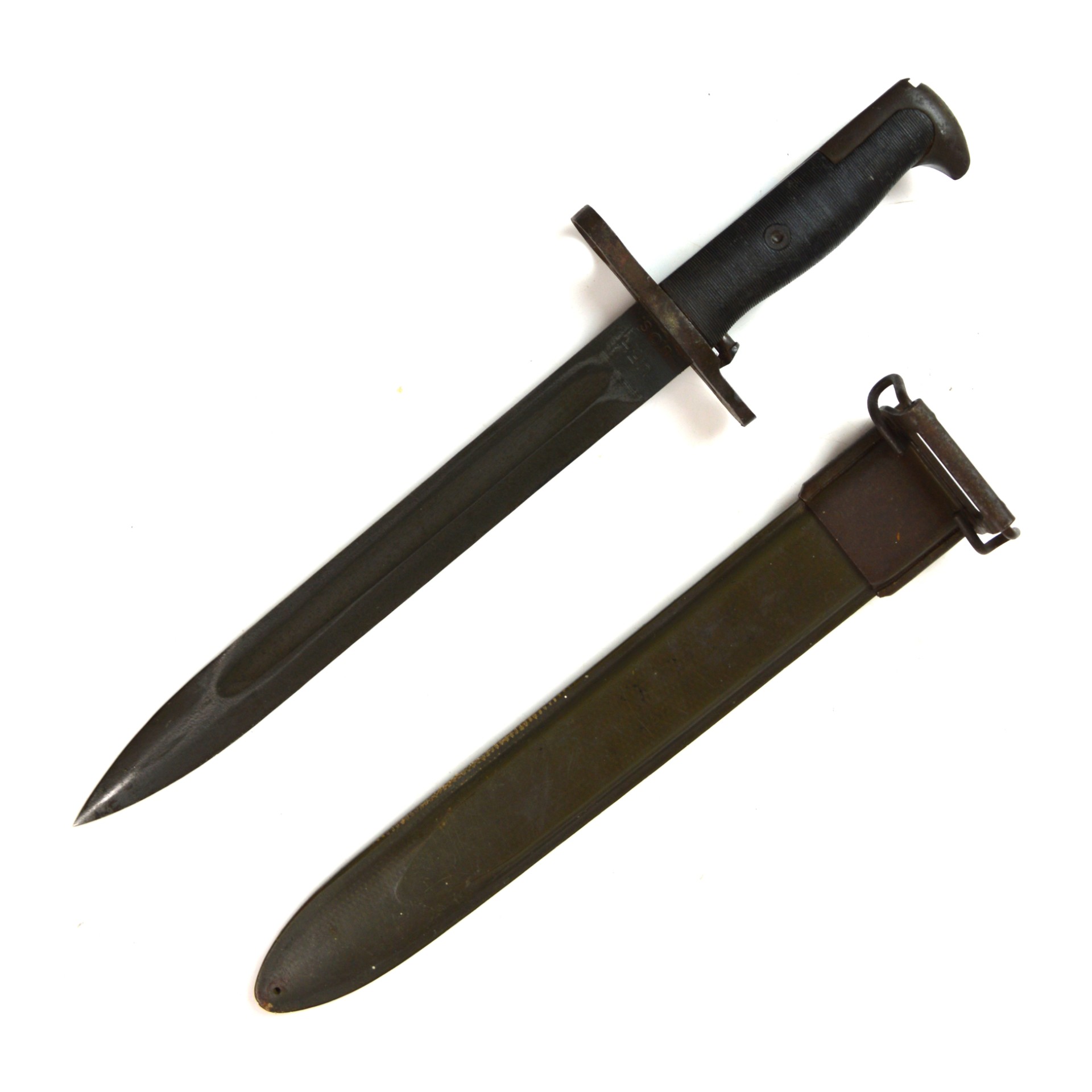 WWII US M1 Garand Bayonet in M7 Scabbard, Manufactured by Union Fork & Hoe Co. - Image 2