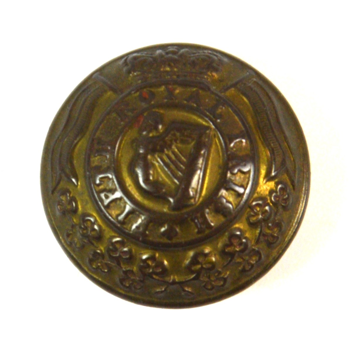 5th Royal Irish Lancers Brass Button (1861-1901 Pattern) - 21mm