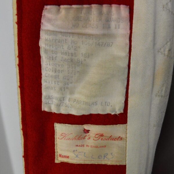 Grenadier Guards Colour Sergeant Parade Scarlet Tunic - Image 4
