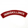Inniskilling, Embroided Shoulder Title, White on Red
