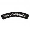 No. 4 Commando Cloth Shoulder Title (White on Black)