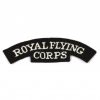 Royal Flying Corps (RFC) Embroidered Shoulder Title, White on Black