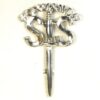 2 Commando Cap Badge, White Metal (Restrike)