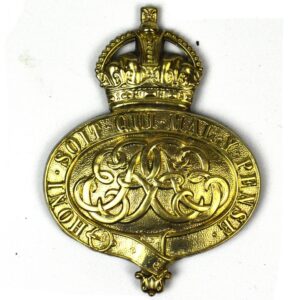Original Grenadier Guards Valise Badge, Edward VII, Gilding Metal