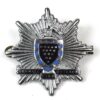 Cornwall Fire Brigade Cap Badge, Enamel and Chrome
