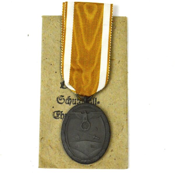 German Third Reich Westwall Medal with Envelope, Late War Type