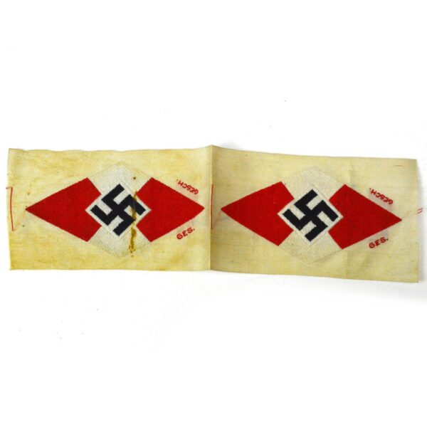 German Third Reich Pair of Hitler Youth Sport Vest Patch