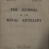 Journal of the Royal Artillery, Volume LII/52 No 3, October 1925