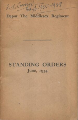 Standing Orders: June 1934