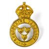 Original Shropshire Yeomanry Officer Quality Cap Badge, King's Crown