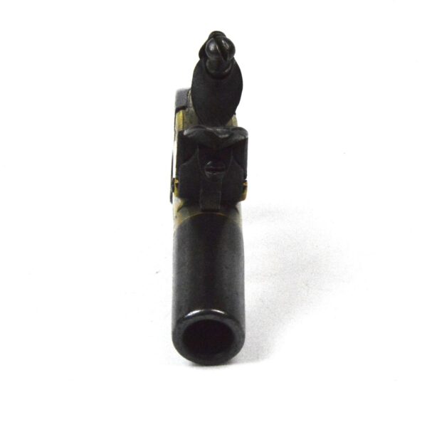 Antique Flintlock Brass Box-Lock Pocket Pistol, Made by Twigg, London - Image 4