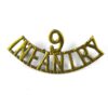 9th Bhopal Infantry Brass Shoulder Title