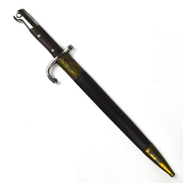 Brazilian M1908/34 Mauser Bayonet, Brass Mounted Leather Scabbard - Image 6