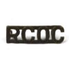 Royal Canadian Ordnance Corps (RCOC) Brass Shoulder Title