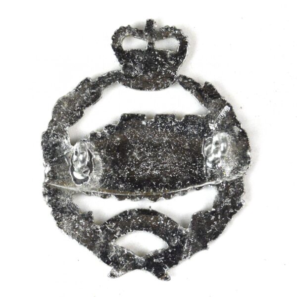 Royal Tank Regiment Cap Badge, Queen's Crown, Anodised/Staybrite - Image 2