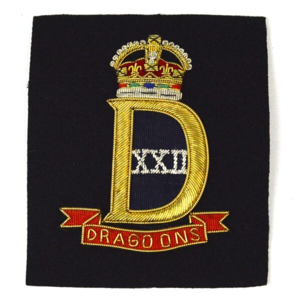 22nd Dragoon Embroidered Blazer Badge