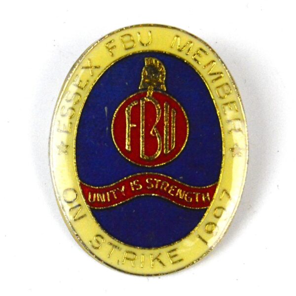 Essex FBU On Strike 1997 Lapel Badge